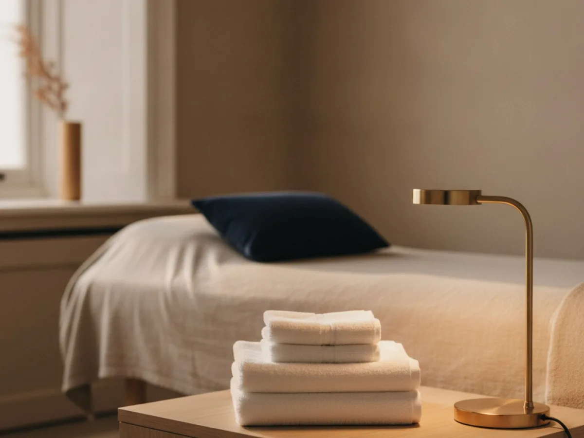 Fresh linen is used for every appointment
